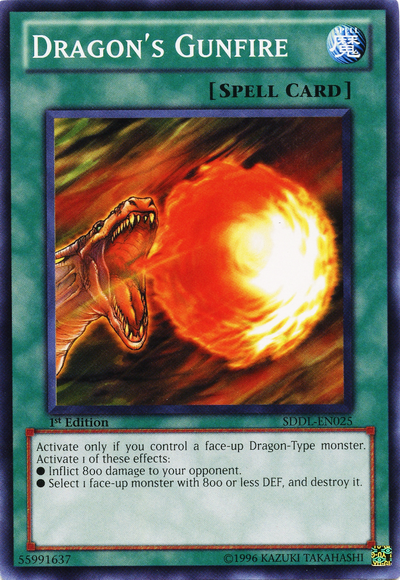 Dragon's Gunfire [SDDL-EN025] Common | Card Merchant Takapuna