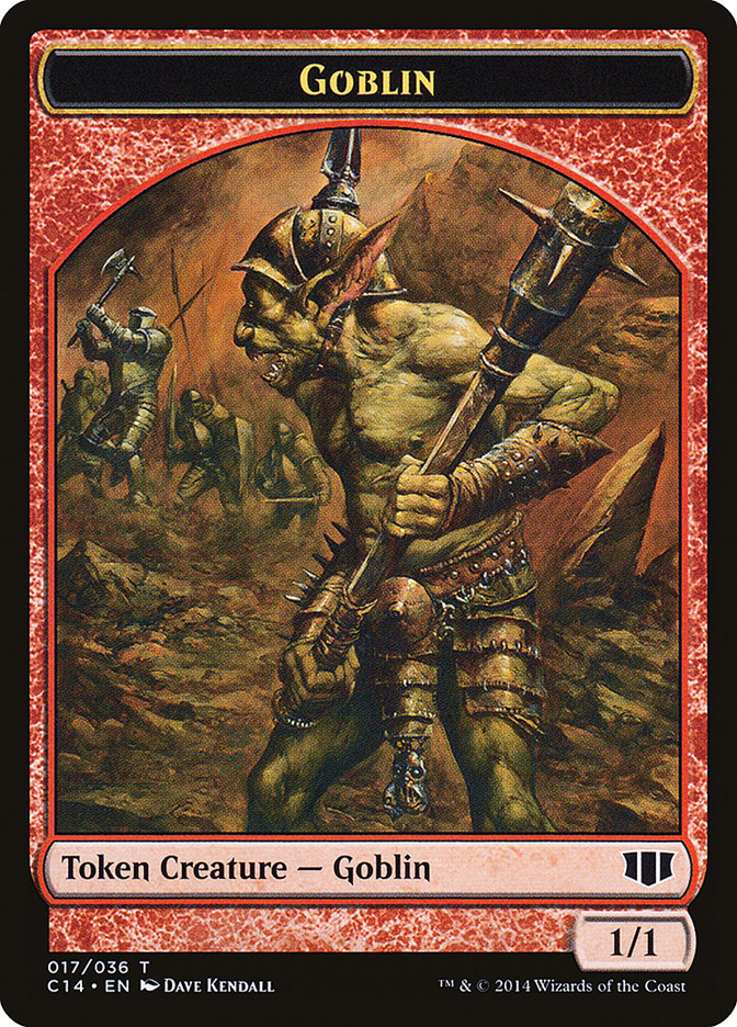 Goblin // Goat Double-Sided Token [Commander 2014 Tokens] | Card Merchant Takapuna