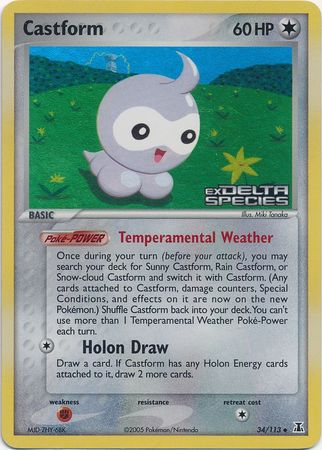 Castform (34/113) (Stamped) [EX: Delta Species] | Card Merchant Takapuna