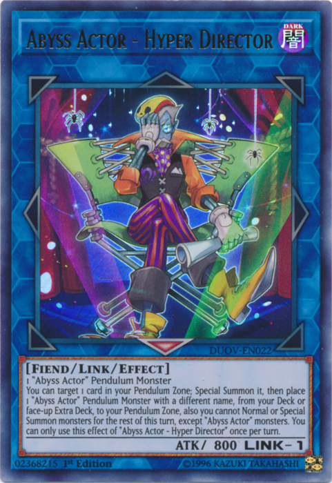 Abyss Actor - Hyper Director [DUOV-EN022] Ultra Rare | Card Merchant Takapuna