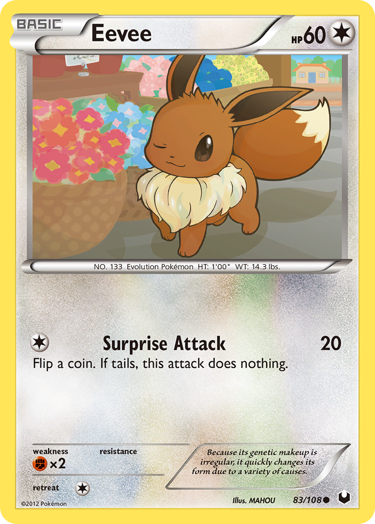 Eevee (83/108) [Black & White: Dark Explorers] | Card Merchant Takapuna