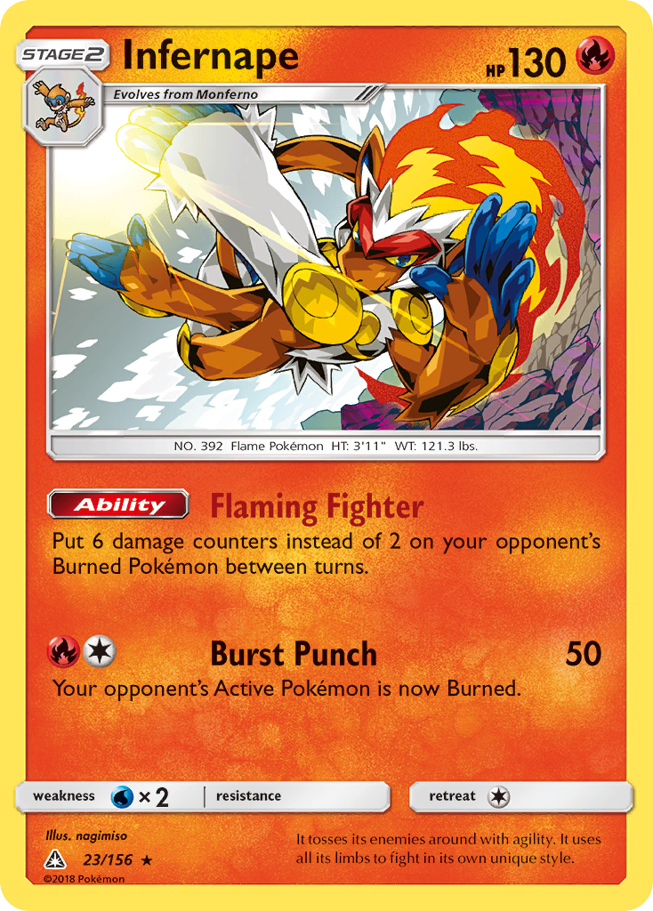 Infernape (23/156) [Sun & Moon: Ultra Prism] | Card Merchant Takapuna