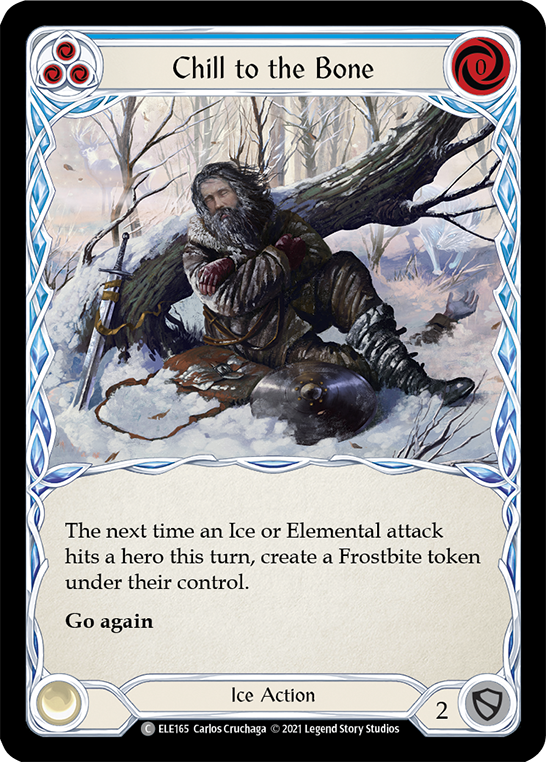 Chill to the Bone (Blue) [ELE165] (Tales of Aria)  1st Edition Normal | Card Merchant Takapuna