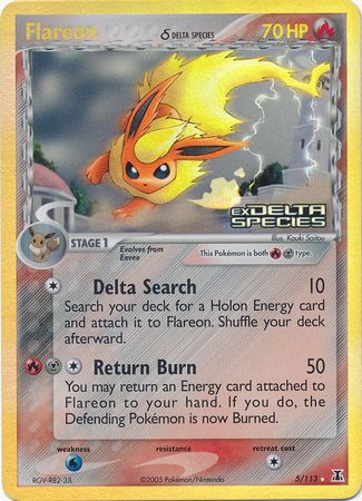 Flareon (5/113) (Delta Species) (Stamped) [EX: Delta Species] | Card Merchant Takapuna