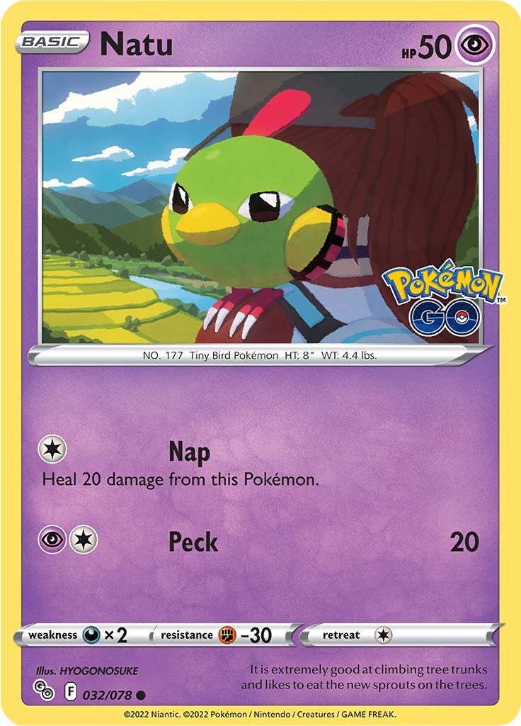 Natu (032/078) [Pokémon GO] | Card Merchant Takapuna