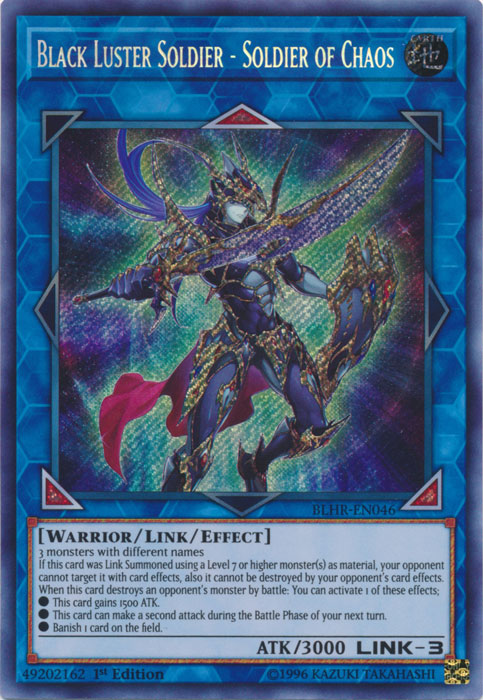 Black Luster Soldier - Soldier of Chaos [BLHR-EN046] Secret Rare | Card Merchant Takapuna