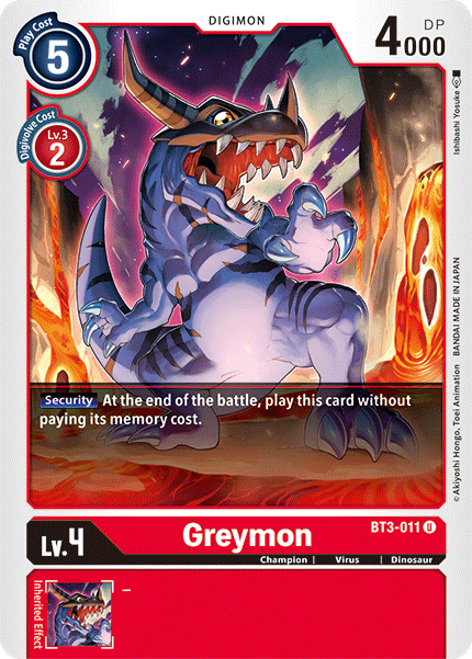 Greymon [BT3-011] [Release Special Booster Ver.1.5] | Card Merchant Takapuna