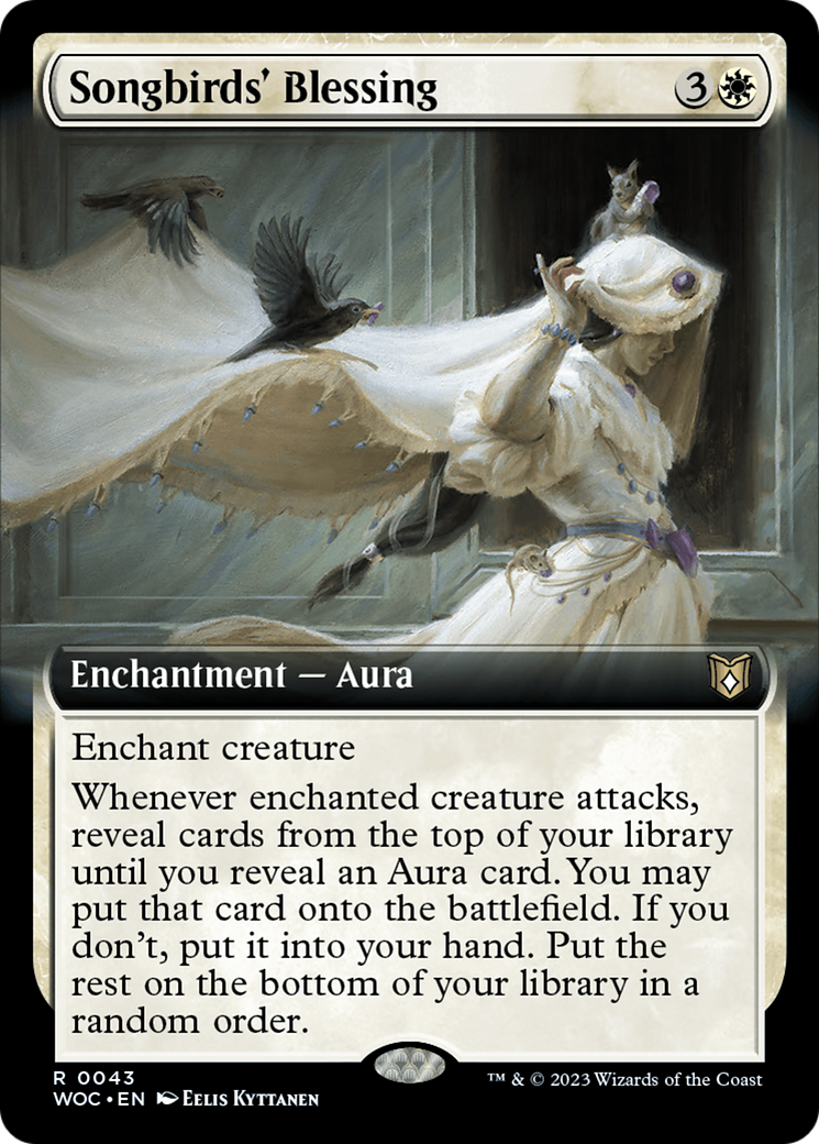 Songbirds' Blessing (Extended Art) [Wilds of Eldraine Commander] | Card Merchant Takapuna