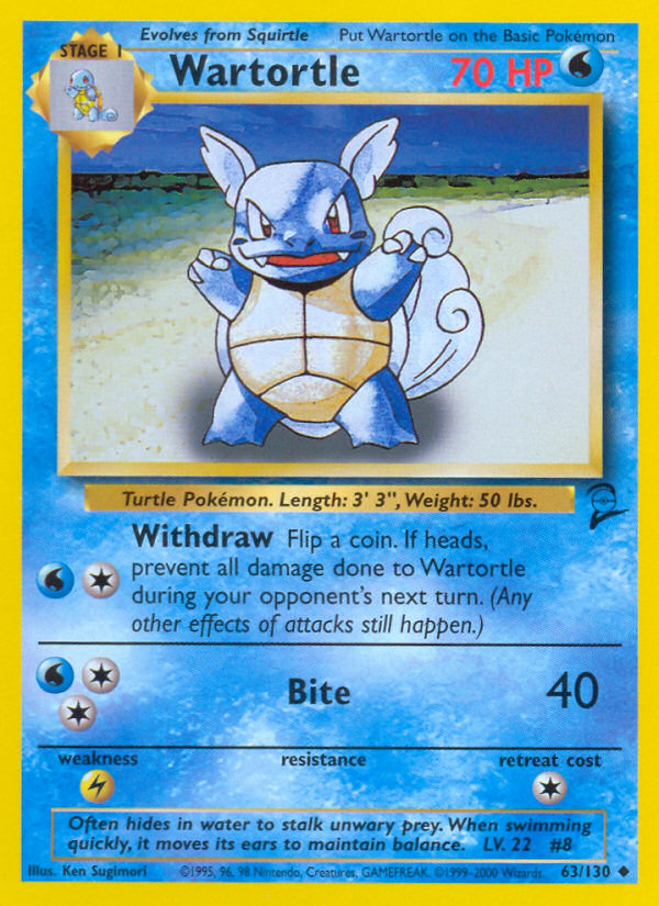 Wartortle (63/130) [Base Set 2] | Card Merchant Takapuna