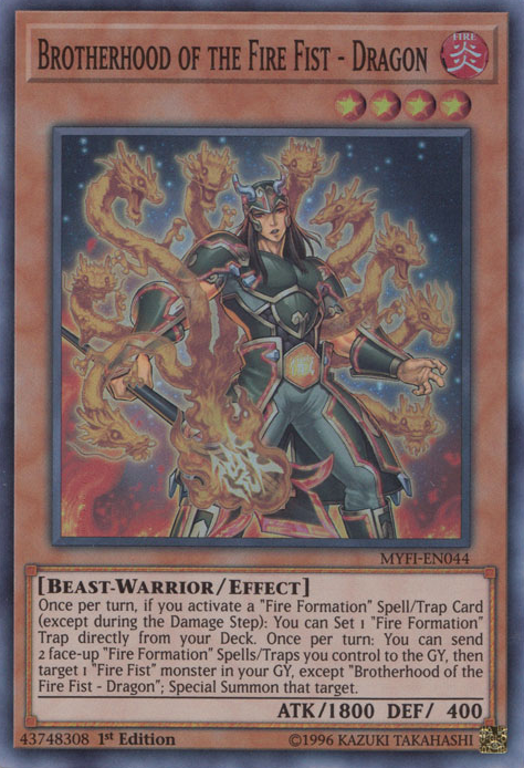 Brotherhood of the Fire Fist - Dragon [MYFI-EN044] Super Rare | Card Merchant Takapuna