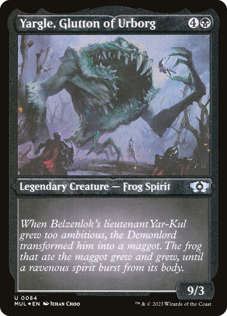 Yargle, Glutton of Urborg (Foil Etched) [Multiverse Legends] | Card Merchant Takapuna