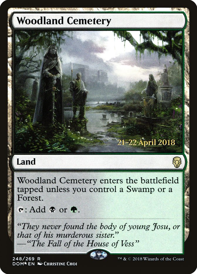 Woodland Cemetery [Dominaria Prerelease Promos] | Card Merchant Takapuna