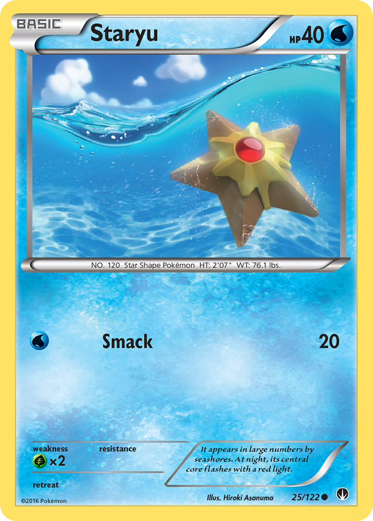 Staryu (25/122) [XY: BREAKpoint] | Card Merchant Takapuna