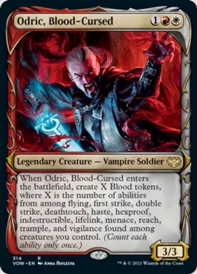 Odric, Blood-Cursed (Showcase Fang Frame) [Innistrad: Crimson Vow] | Card Merchant Takapuna