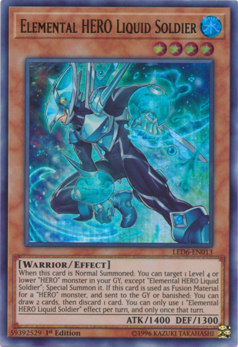 Elemental Hero Liquid Soldier [LED6-EN013] Ultra Rare | Card Merchant Takapuna