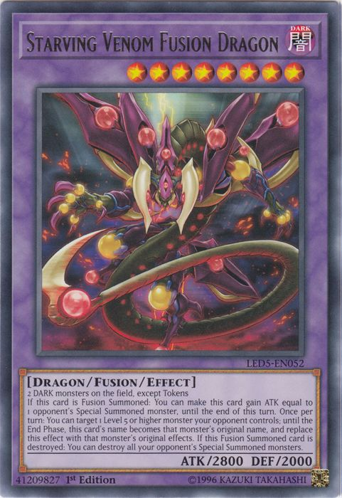 Starving Venom Fusion Dragon [LED5-EN052] Rare | Card Merchant Takapuna