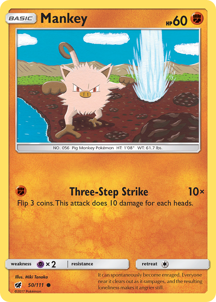 Mankey (50/111) [Sun & Moon: Crimson Invasion] | Card Merchant Takapuna