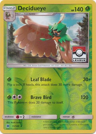 Decidueye (11/149) (League Promo) [Sun & Moon: Base Set] | Card Merchant Takapuna