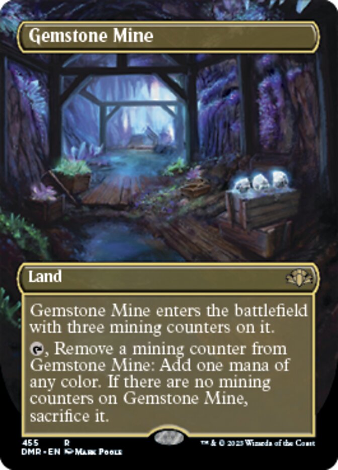 Gemstone Mine (Borderless Alternate Art) [Dominaria Remastered] | Card Merchant Takapuna