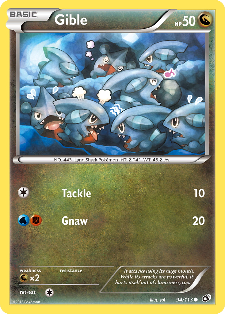 Gible (94/113) [Black & White: Legendary Treasures] | Card Merchant Takapuna