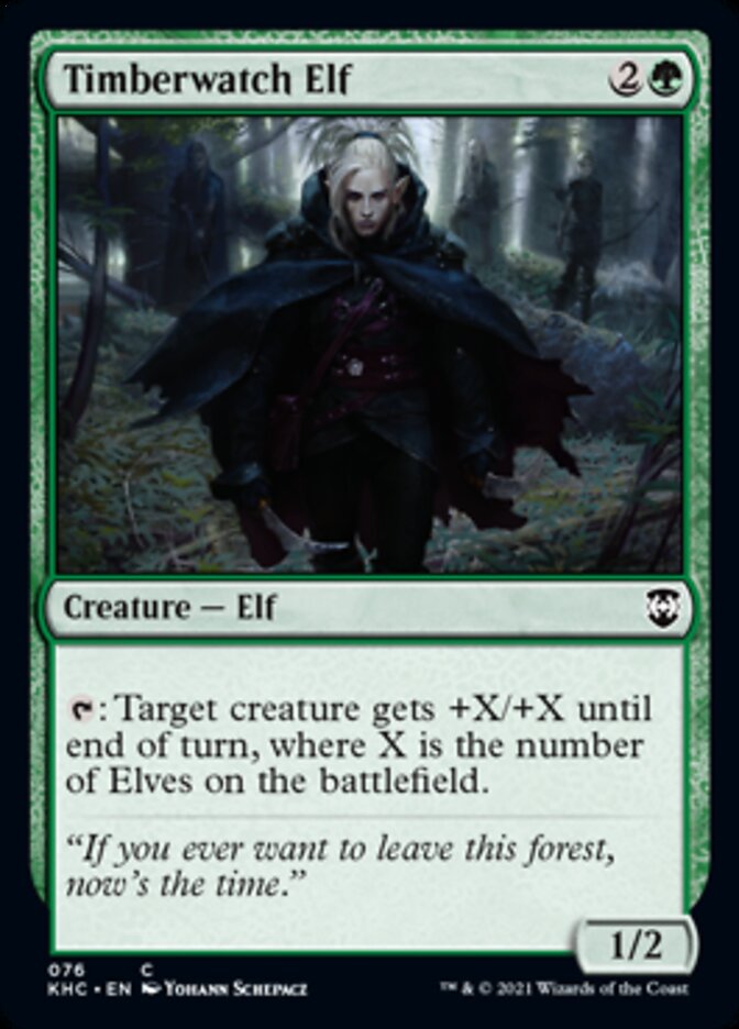 Timberwatch Elf [Kaldheim Commander] | Card Merchant Takapuna