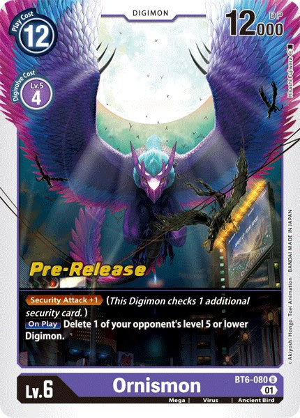 Ornismon [BT6-080] [Double Diamond Pre-Release Cards] | Card Merchant Takapuna