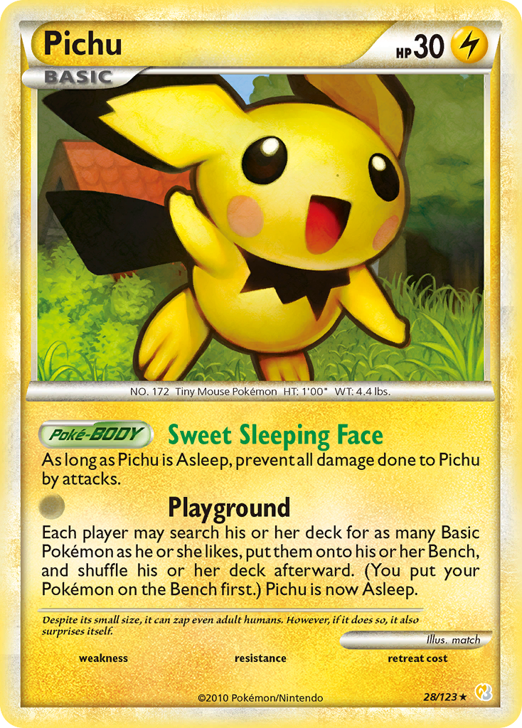 Pichu (28/123) [HeartGold & SoulSilver: Base Set] | Card Merchant Takapuna