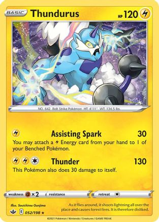 Thundurus (052/198) (Cosmos Holo) [Sword & Shield: Chilling Reign] | Card Merchant Takapuna