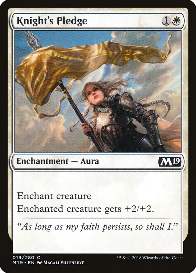 Knight's Pledge [Core Set 2019] | Card Merchant Takapuna