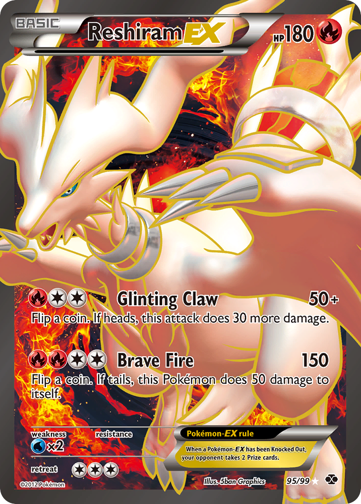 Reshiram EX (95/99) [Black & White: Next Destinies] | Card Merchant Takapuna