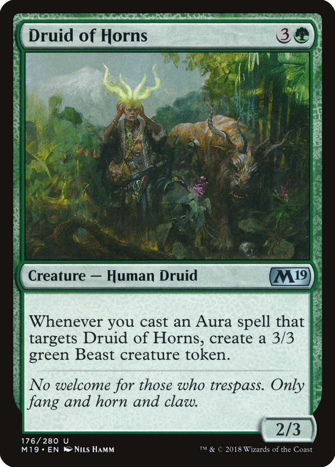 Druid of Horns [Core Set 2019] | Card Merchant Takapuna