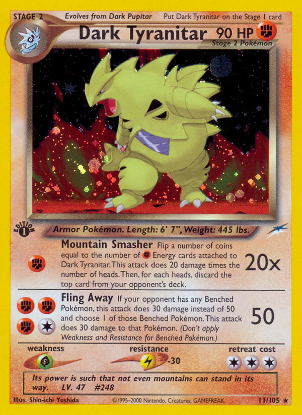 Dark Tyranitar (11/105) [Neo Destiny 1st Edition] | Card Merchant Takapuna