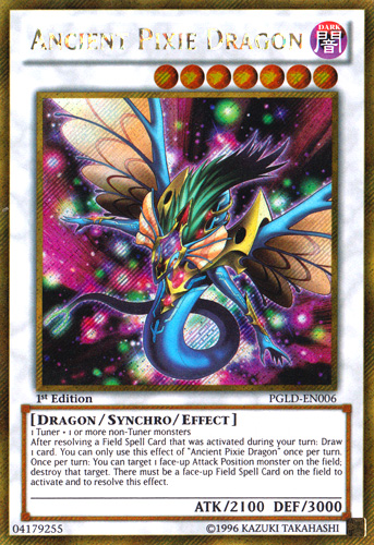 Ancient Pixie Dragon [PGLD-EN006] Gold Secret Rare | Card Merchant Takapuna