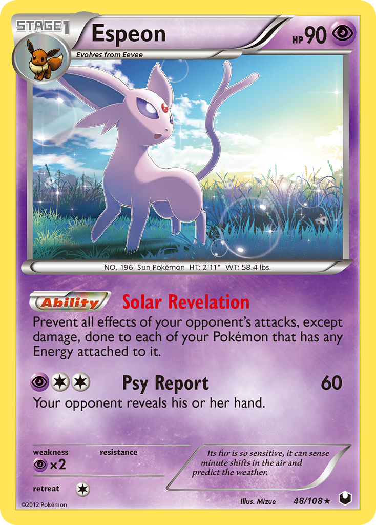 Espeon (48/108) [Black & White: Dark Explorers] | Card Merchant Takapuna