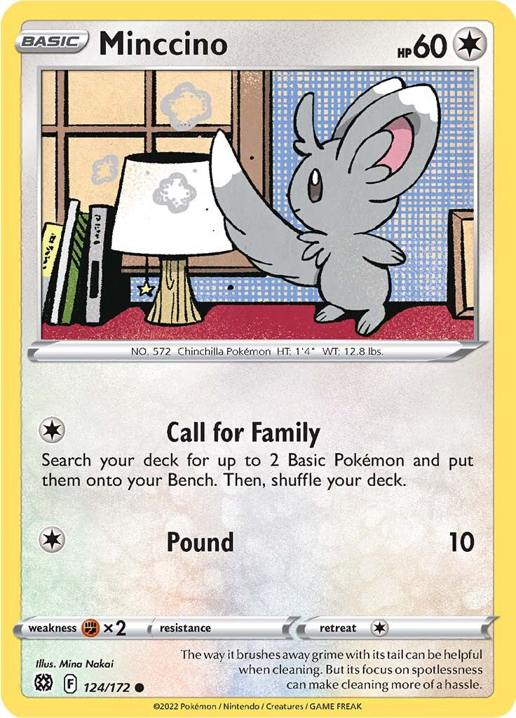 Minccino (124/172) [Sword & Shield: Brilliant Stars] | Card Merchant Takapuna