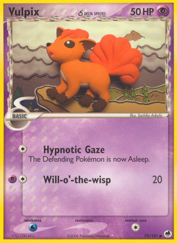 Vulpix (70/101) (Delta Species) [EX: Dragon Frontiers] | Card Merchant Takapuna