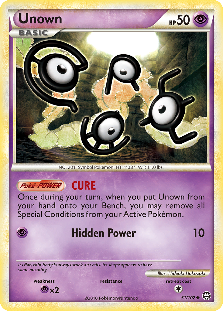 Unown (51/102) [HeartGold & SoulSilver: Triumphant] | Card Merchant Takapuna