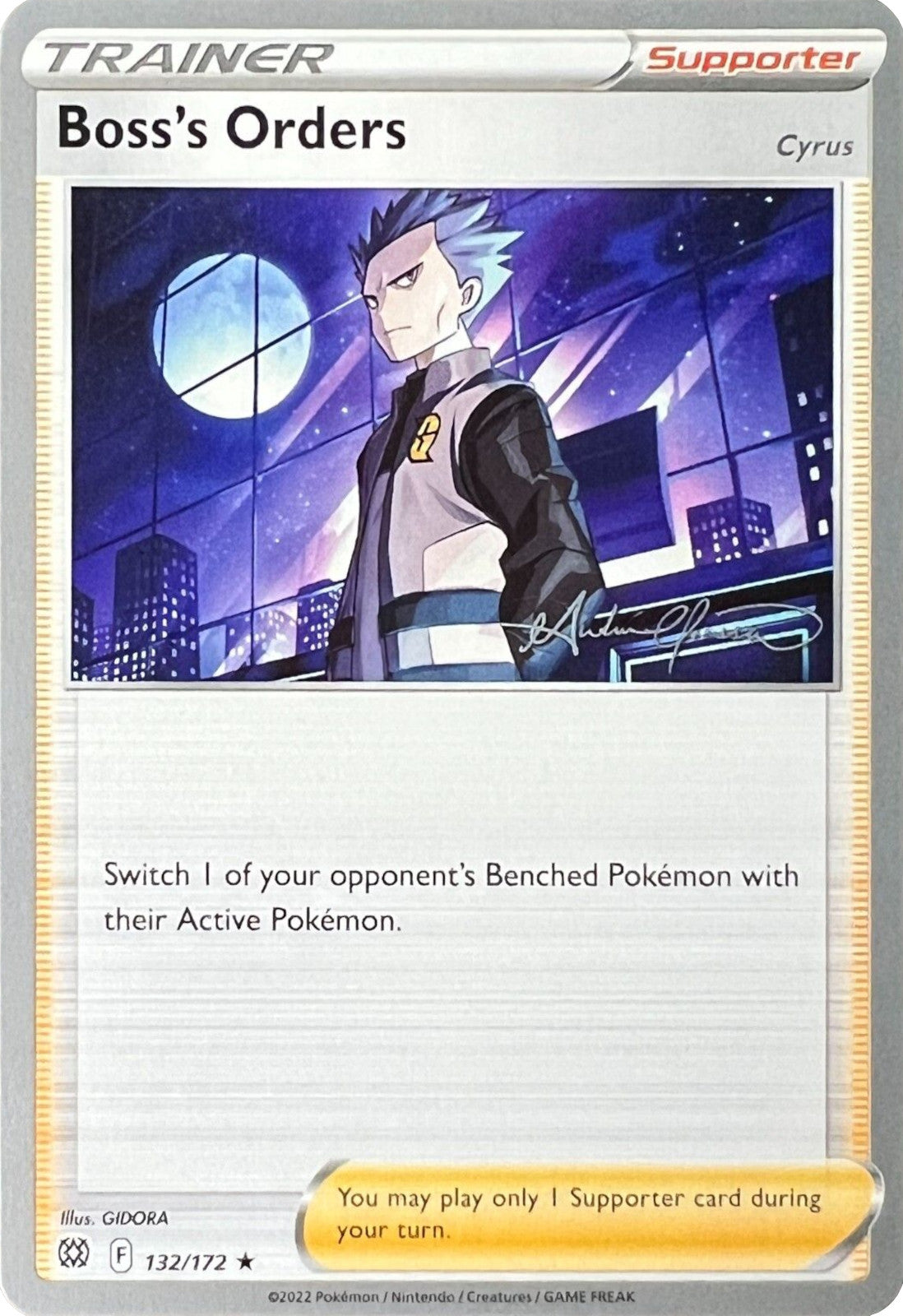 Boss's Orders (132/172) (Cyrus) (The Shape of Mew - Andre Chiasson) [World Championships 2022] | Card Merchant Takapuna