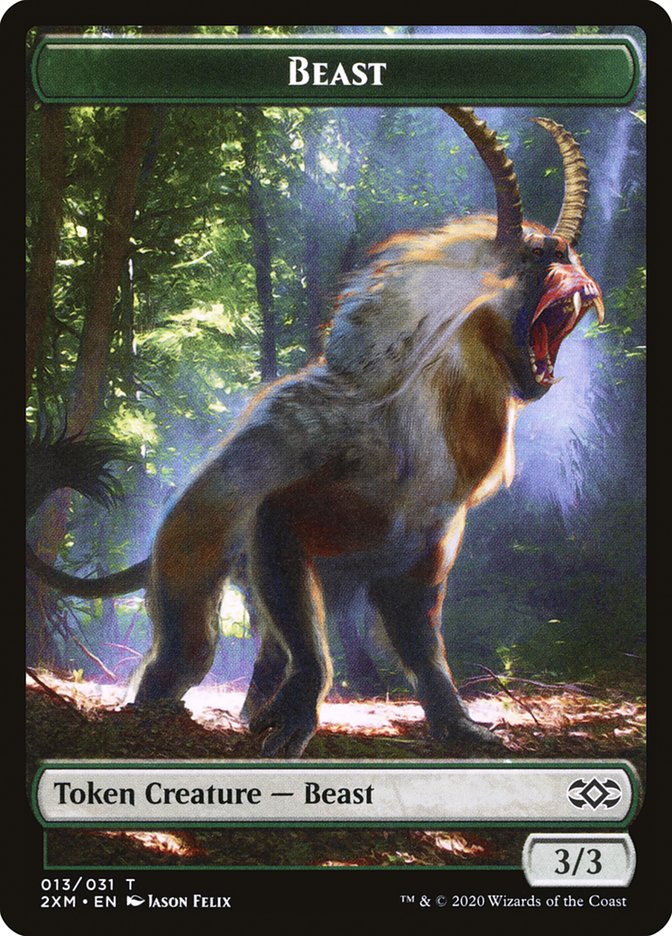 Ape // Beast Double-Sided Token [Double Masters Tokens] | Card Merchant Takapuna