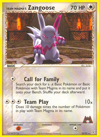 Team Magma's Zangoose (23/95) [EX: Team Magma vs Team Aqua] | Card Merchant Takapuna