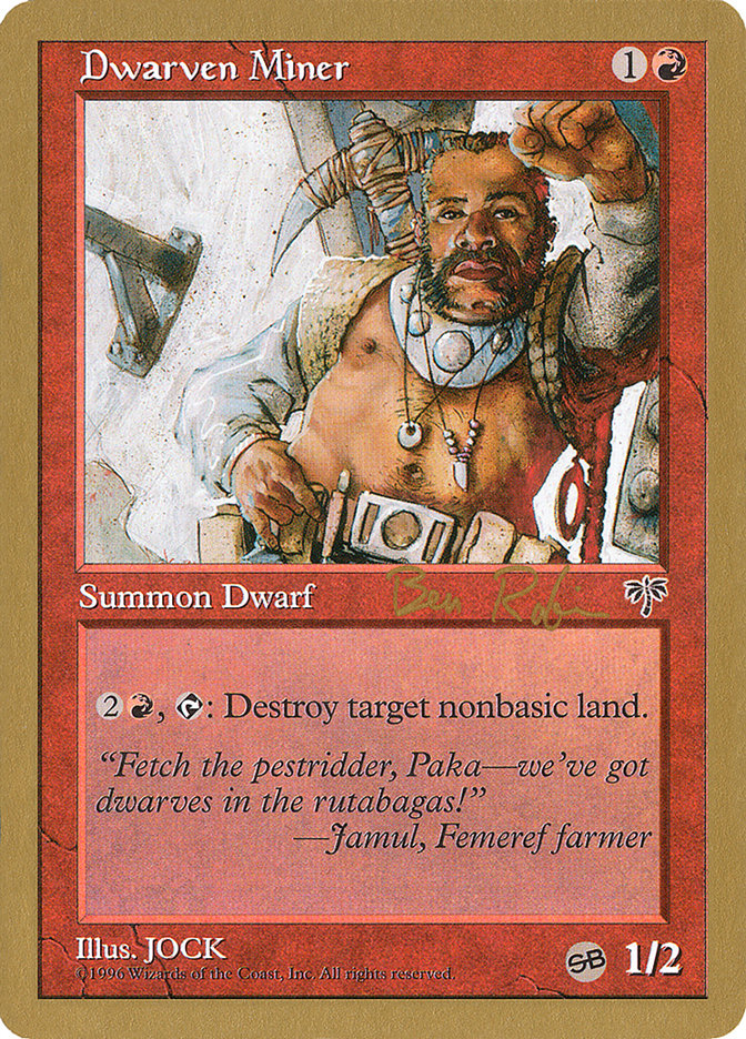 Dwarven Miner (Ben Rubin) (SB) [World Championship Decks 1998] | Card Merchant Takapuna