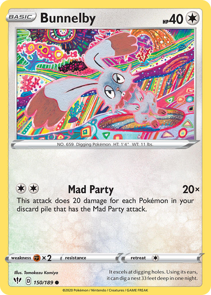 Bunnelby (150/189) [Sword & Shield: Darkness Ablaze] | Card Merchant Takapuna