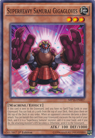 Superheavy Samurai Gigagloves [MP16-EN007] Common | Card Merchant Takapuna