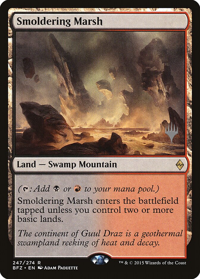 Smoldering Marsh [Battle for Zendikar Promos] | Card Merchant Takapuna