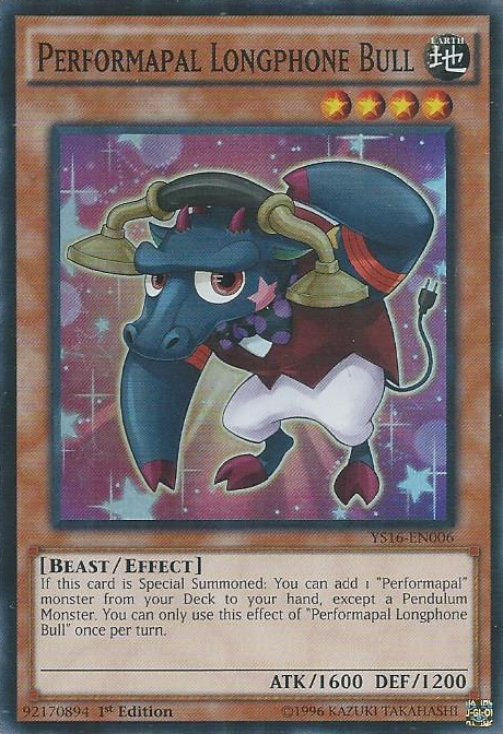 Performapal Longphone Bull [YS16-EN006] Super Rare | Card Merchant Takapuna