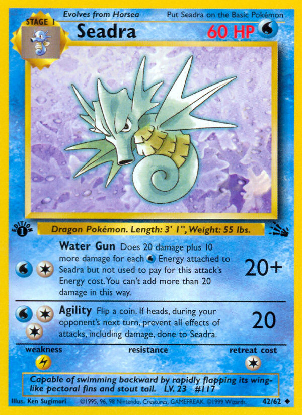 Seadra (42/62) [Fossil 1st Edition] | Card Merchant Takapuna