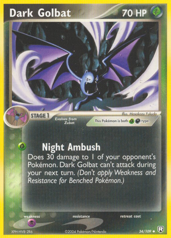 Dark Golbat (34/109) [EX: Team Rocket Returns] | Card Merchant Takapuna