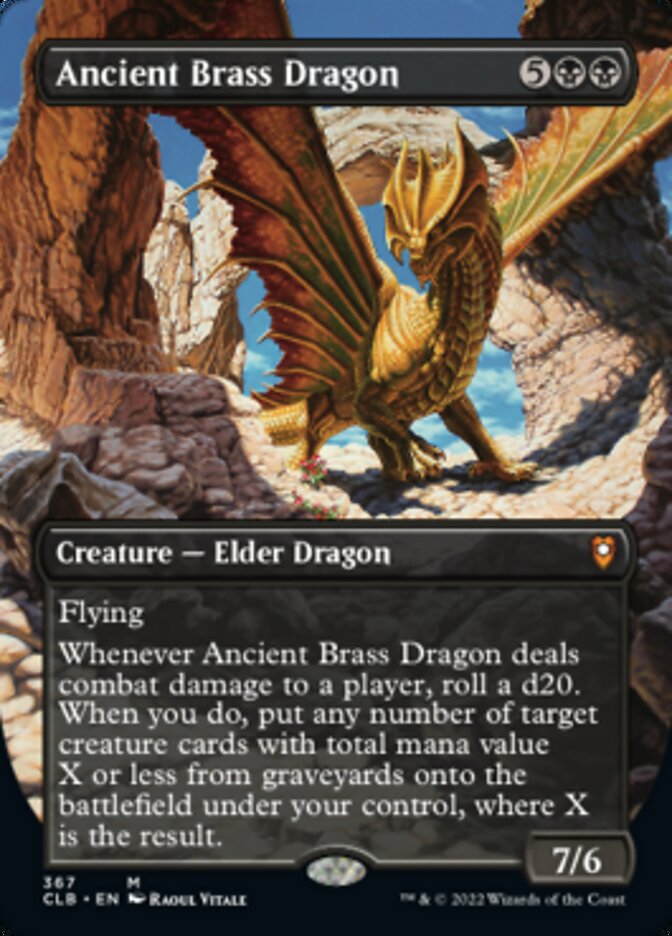 Ancient Brass Dragon (Borderless Alternate Art) [Commander Legends: Battle for Baldur's Gate] | Card Merchant Takapuna