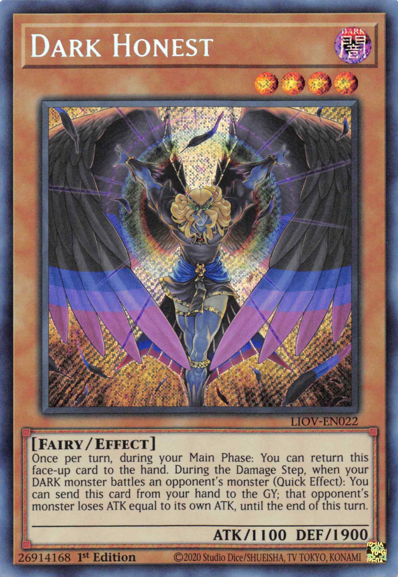 Dark Honest [LIOV-EN022] Secret Rare | Card Merchant Takapuna