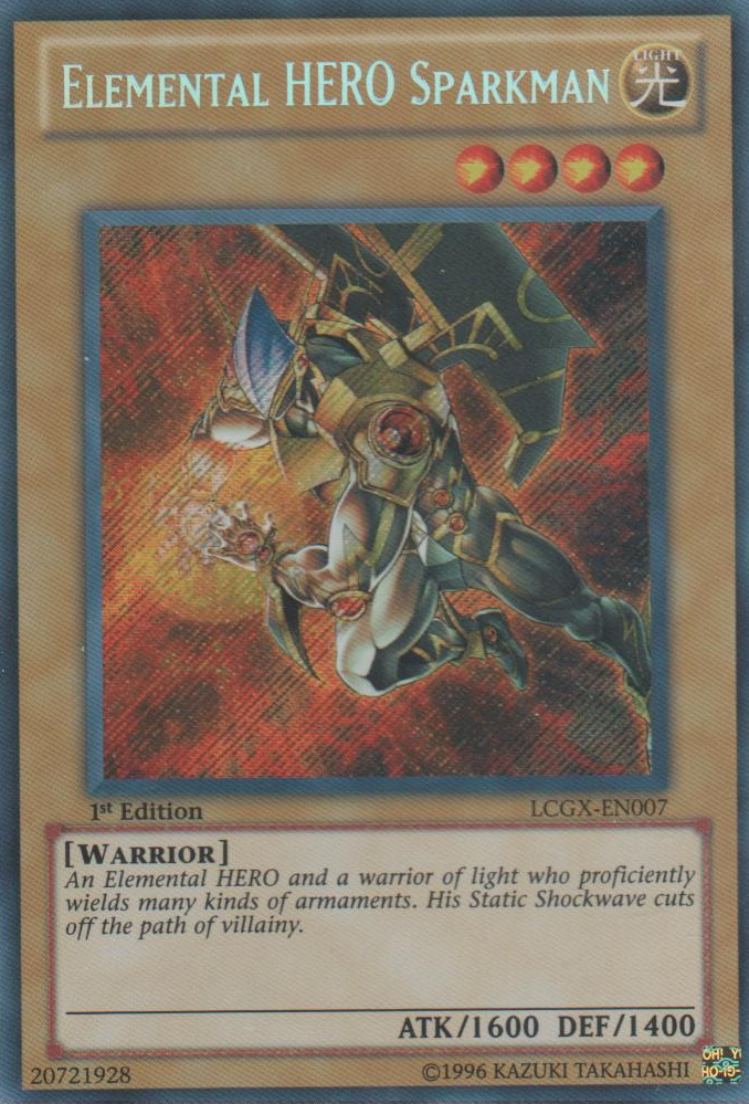 Elemental HERO Sparkman (Alternate Art) [LCGX-EN007] Secret Rare | Card Merchant Takapuna